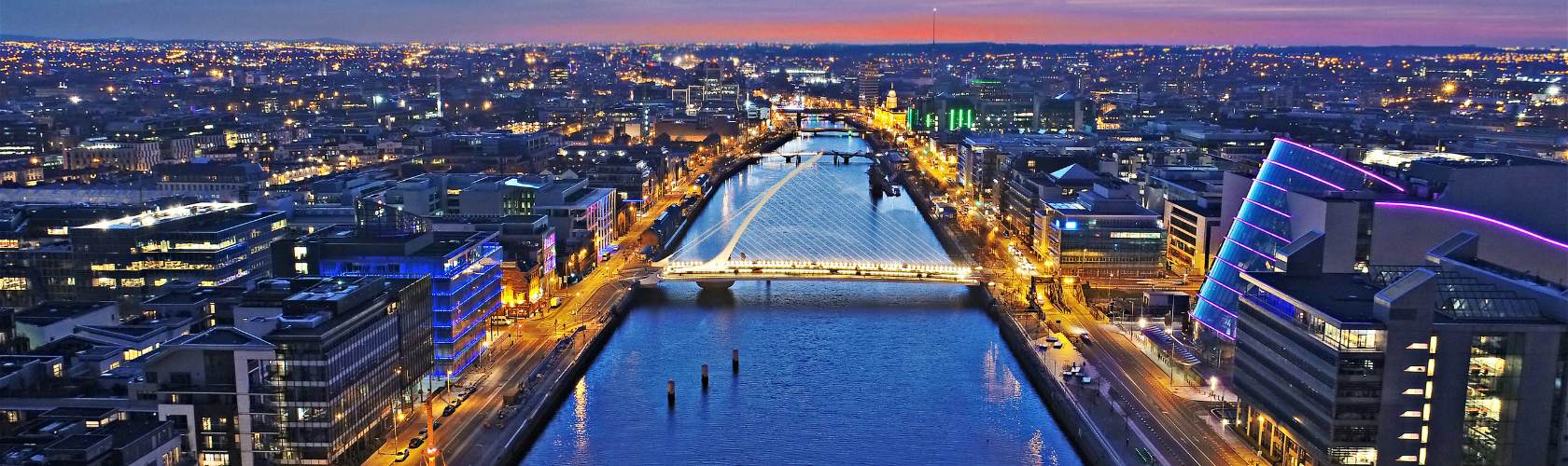 Birds Eye View of Dublin's Silicon Docks Area