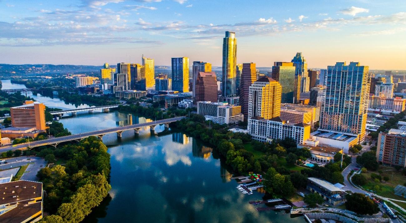 Aerial view of Austin, Texas