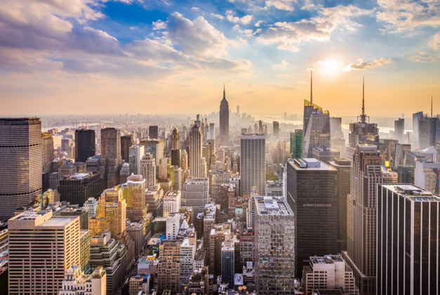 Aerial view of New York City